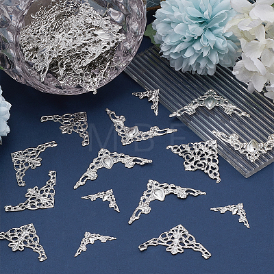 100Pcs 4 Styles Iron Filigree Joiners Sets IFIN-PH0002-18P-1