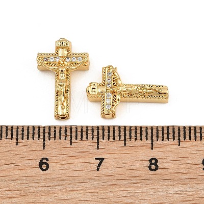 Easter Brass Micro Pave Clear Cubic Zirconia Pendants CU-CBADC6C-10G-03-1