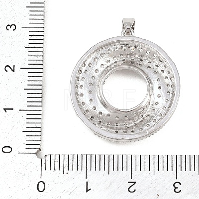 Brass Micro Pave Cubic Zirconia Pendants KK-K418-02P-1