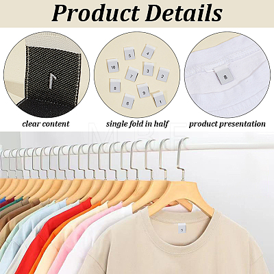 400Pcs 10 Styles Polyester Size Labels for Clothing DIY-CY0003-95-1
