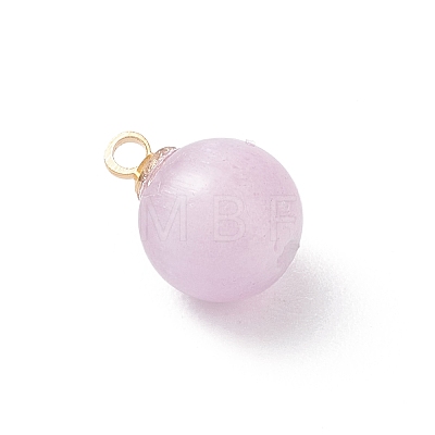 Dyed Natural Selenite Round Charms PALLOY-JF04843-1
