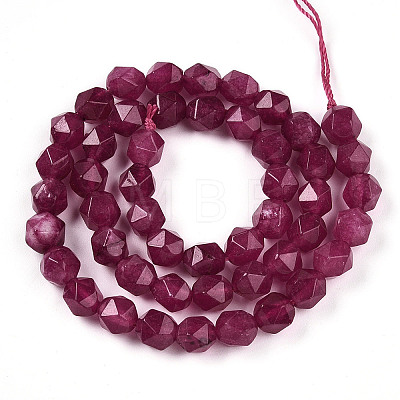 Dyed Natural White Jade Beads Strands G-T139-8mm-46P-1