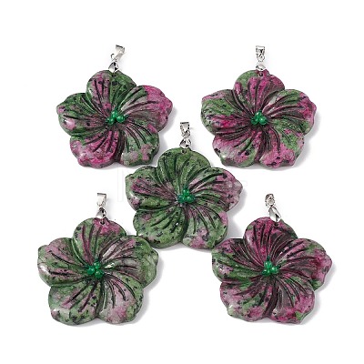 Natural Ruby in Zoisite Big Pendants G-B040-01P-07-1