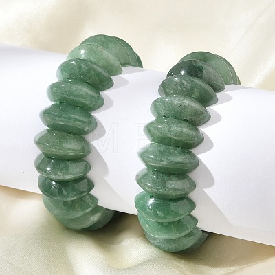 Bicone Natural Green Aventurine Beads Stretch Bracelets for Women Men BJEW-C097-05D-1