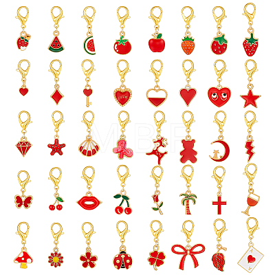 40Pcs Alloy Enamel Shoes Charms HJEW-PH02499-1