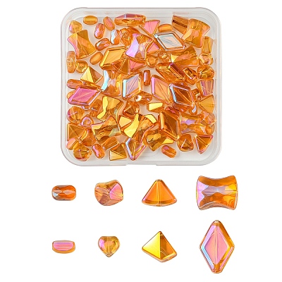 Electroplate Transparent Glass Beads EGLA-YW0003-22B-1