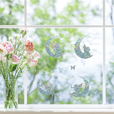 Waterproof PVC Colored Laser Stained Window Film Adhesive Stickers DIY-WH0256-089-1