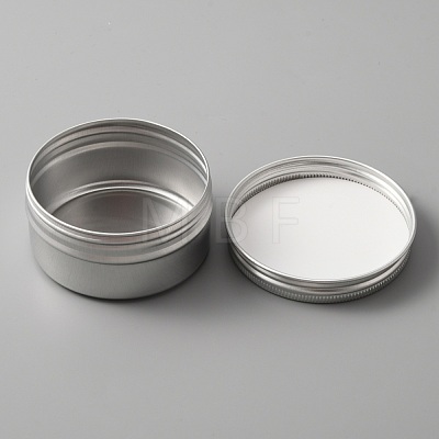 Aluminium Shallow Round Candle Tins AJEW-WH0312-59C-1