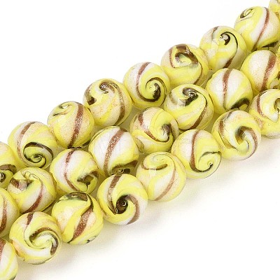 Handmade Gold Sand Lampwork Beads LAMP-T024-11E-1