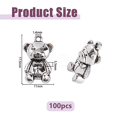 100Pcs Tibetan Style Alloy Pendants FIND-DC0008-42-1