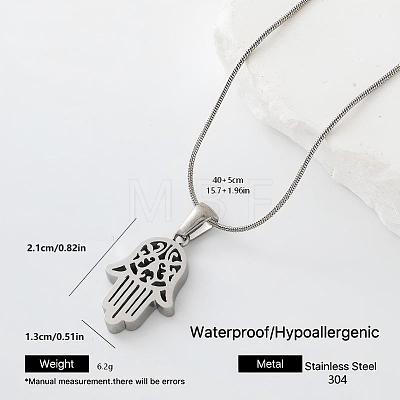 304 Stainless Steel Pendant Necklaces YX4815-6-1