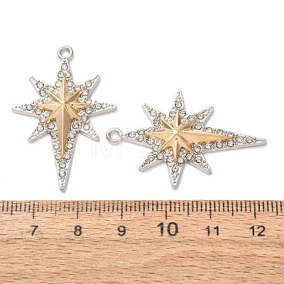 Alloy Rhinestone Pendants RB-CBAA987-17B-1