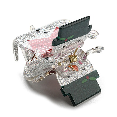 Christmas Theme Glitter Acrylic Claw Hair Clips LS-PHAR-R179-01-1