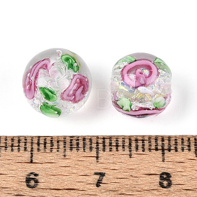 Handmade Foil Lampwork Beads Strands FOIL-T008-05B-1