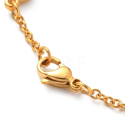 Vacuum Plating 304 Stainless Steel Oval Link Chains Bracelet for Women BJEW-E108-13G-1