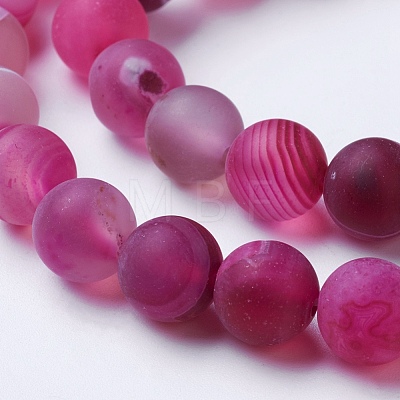 Natural Grade A Striped Agate/Banded Agate Beads Strands G-E478-01-8mm-1