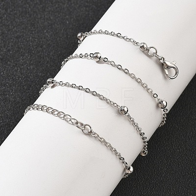 Brass Satellite Chains Necklaces for Women NJEW-D302-28P-1