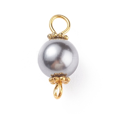 Shell Pearl Bead Connector Charms PALLOY-JF01351-1