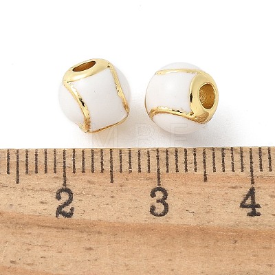 Brass Enamel Beads KK-P294-37G-03-1