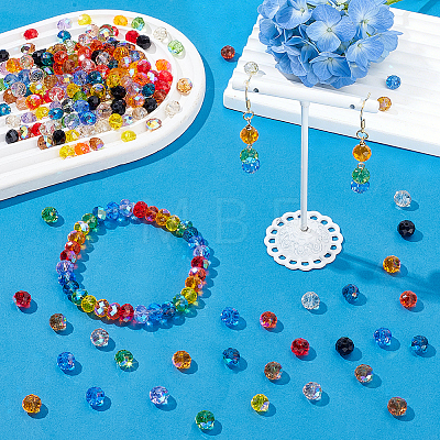 240Pcs 12 Colors Electroplate Transparent Glass Beads GLAA-PH0004-64-1
