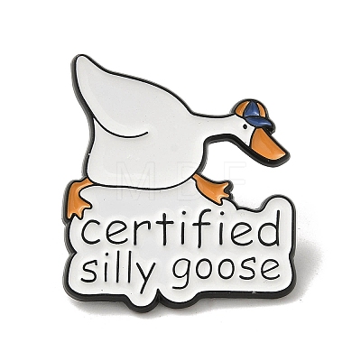 Cartoon Goose Theme Enamel Pin JEWB-Q042-02B-1