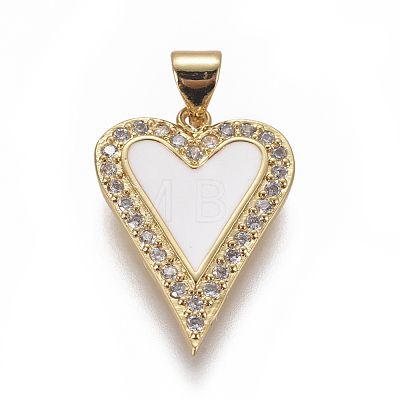 Brass Micro Pave Cubic Zirconia Pendants KK-K234-01-1