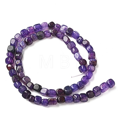 Natural Dragon Veins Agate(Dyed & Heated) Beads Strands G-G177-E19-03-1