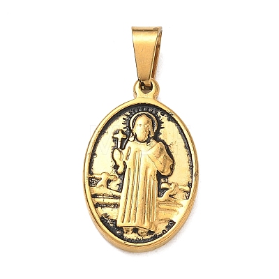 Religion 304 Stainless Steel Pendants STAS-H264-13H-AG-1