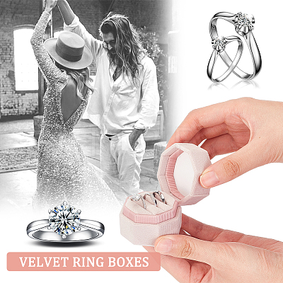 Velvet Ring Boxes VBOX-WH0013-01C-1