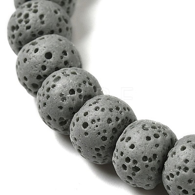 Natural Lava Rock Dyed Beads Strands G-Z036-A01-M-1
