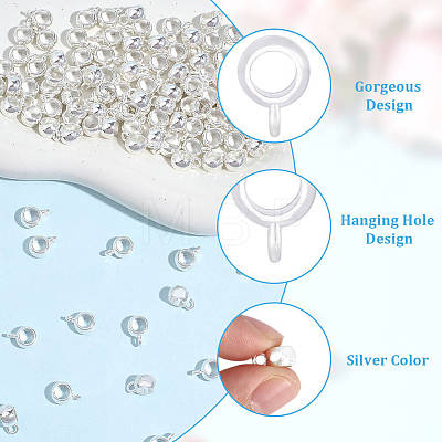 120Pcs Tibetan Style Alloy Rondelle Tube Bails FIND-PA0001-47S-1