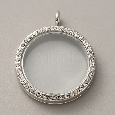Alloy Crystal Rhinestone Locket Pendants FIND-WH0061-78P-1