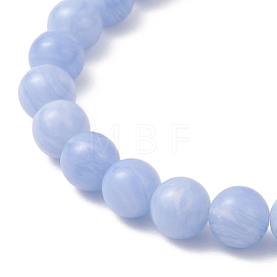 Round Natural Mixed Gemstone Beads & Brass Rhinestone Spacer Beads Stretch Bracelets for Women BJEW-JB12707-1