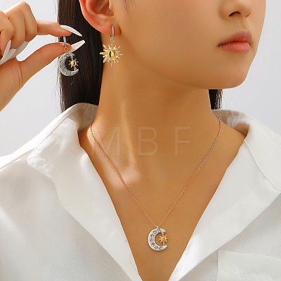 Brass Crystal Rhinestone Earrings & Necklaces WG06C1A-07-1