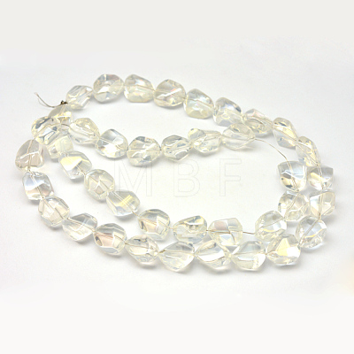 Electroplate Glass Beads Strands X-EGLA-Q066-06-1