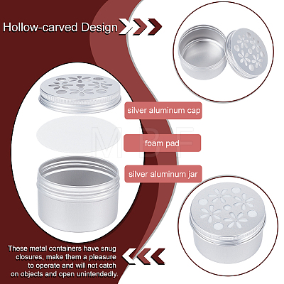   12Pcs 3 Style Aluminium Shallow Round Candle Tins AJEW-PH0004-83-1