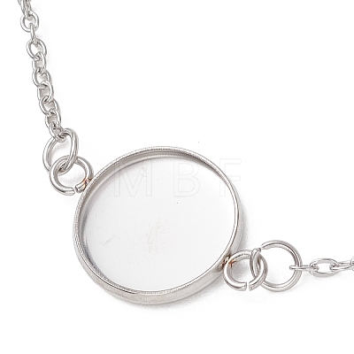 304 Stainless Steel Cable Chain Satellite Chain Bracelet Making BJEW-JB13164-03-1