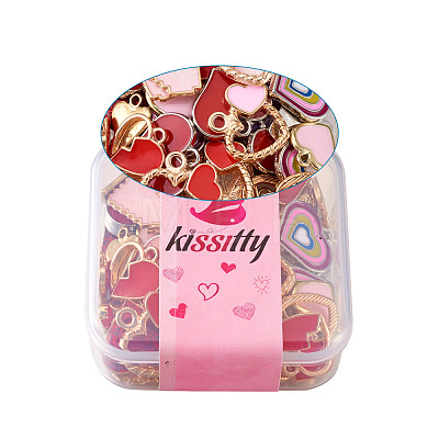 Kissitty Alloy Enamel Pendants PALLOY-KS0002-04-1