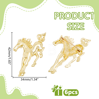 Horse Alloy Lapel Pin Brooches JEWB-WH0020-124-1