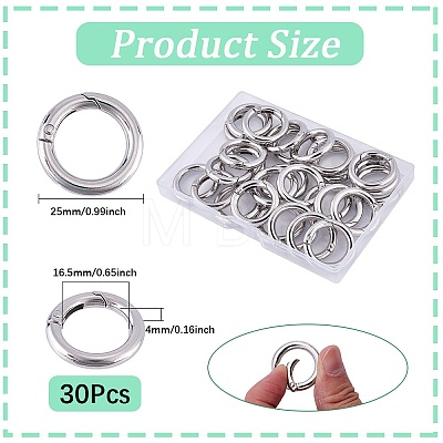 Zinc Alloy Spring Gate Rings FIND-SP0001-08B-1