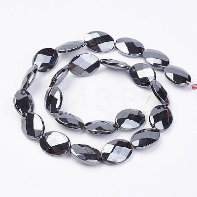 Non-magnetic Synthetic Hematite Beads Strands G-F396-10-13x18mm-1