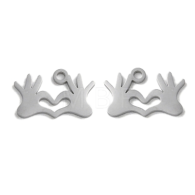 Non-Tarnish 304 Stainless Steel Charms STAS-F300-11P-1