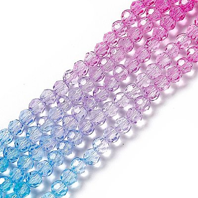 Transparent Glass Beads Strands GLAA-E036-07I-1