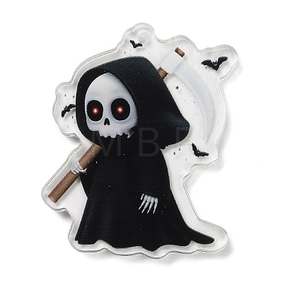 Halloween Theme Double Sided Printed Acrylic Big Pendants OACR-Z023-02L-1