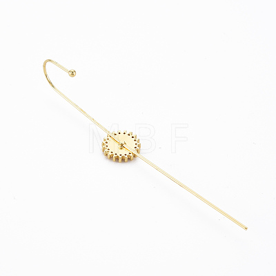 Flat Round with Virgin Mary Stud Earring EJEW-N099-009-NF-1