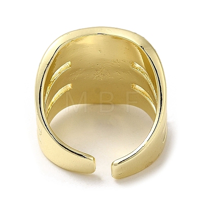 Brass Open Cuff Rings RJEW-Q778-06G-1