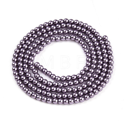 Baking Painted Pearlized Glass Pearl Bead Strands HY-N002-2mm-A14-1