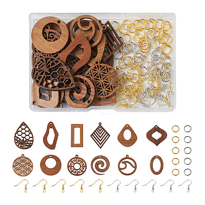 DIY Geometry Drop Earring Making Kit DIY-TA0003-79-1