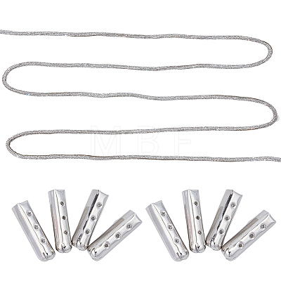 20Pcs Column Alloy Shoelace Buckle Connectors FIND-CY0001-95B-1