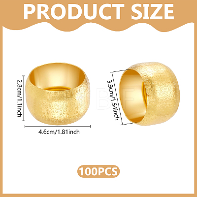 100Pcs Column Iron Napkin Rings AJEW-GO0004-82B-1